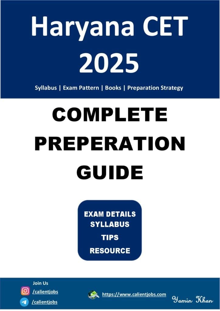 Haryana CET Syllabus 2025